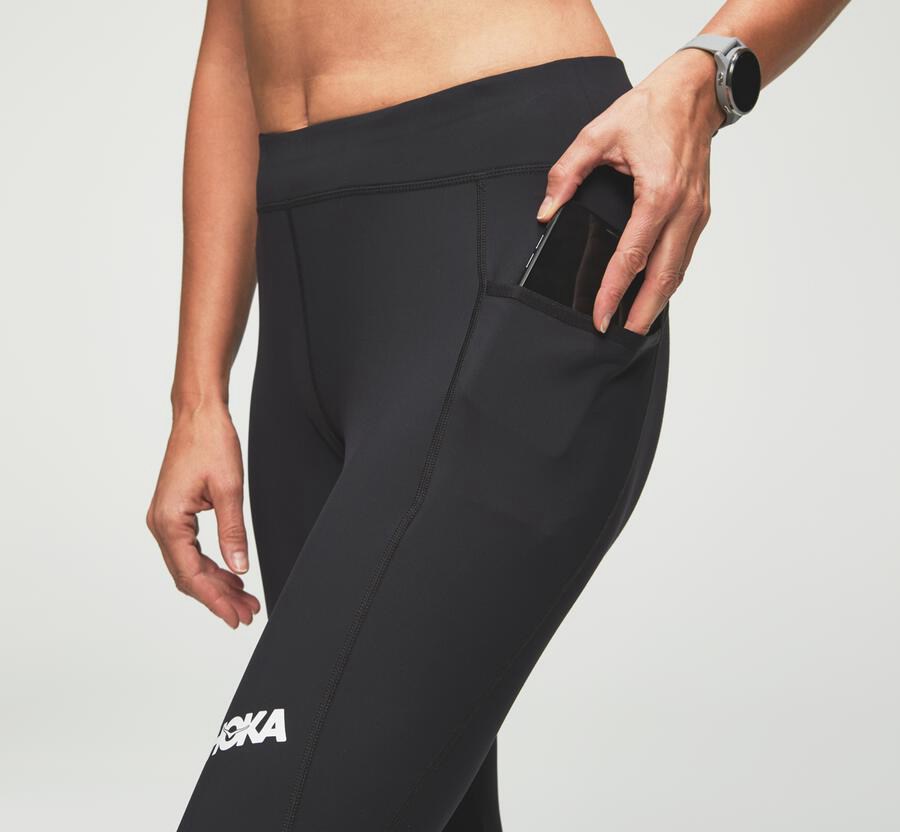 Hoka One One Bukser Dame - Performance Crop Tight - Sort - 723485SHO